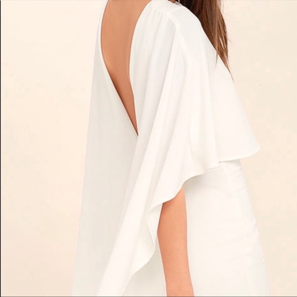 LuLu’s semi backless white mini dress - Picture 2 of 8